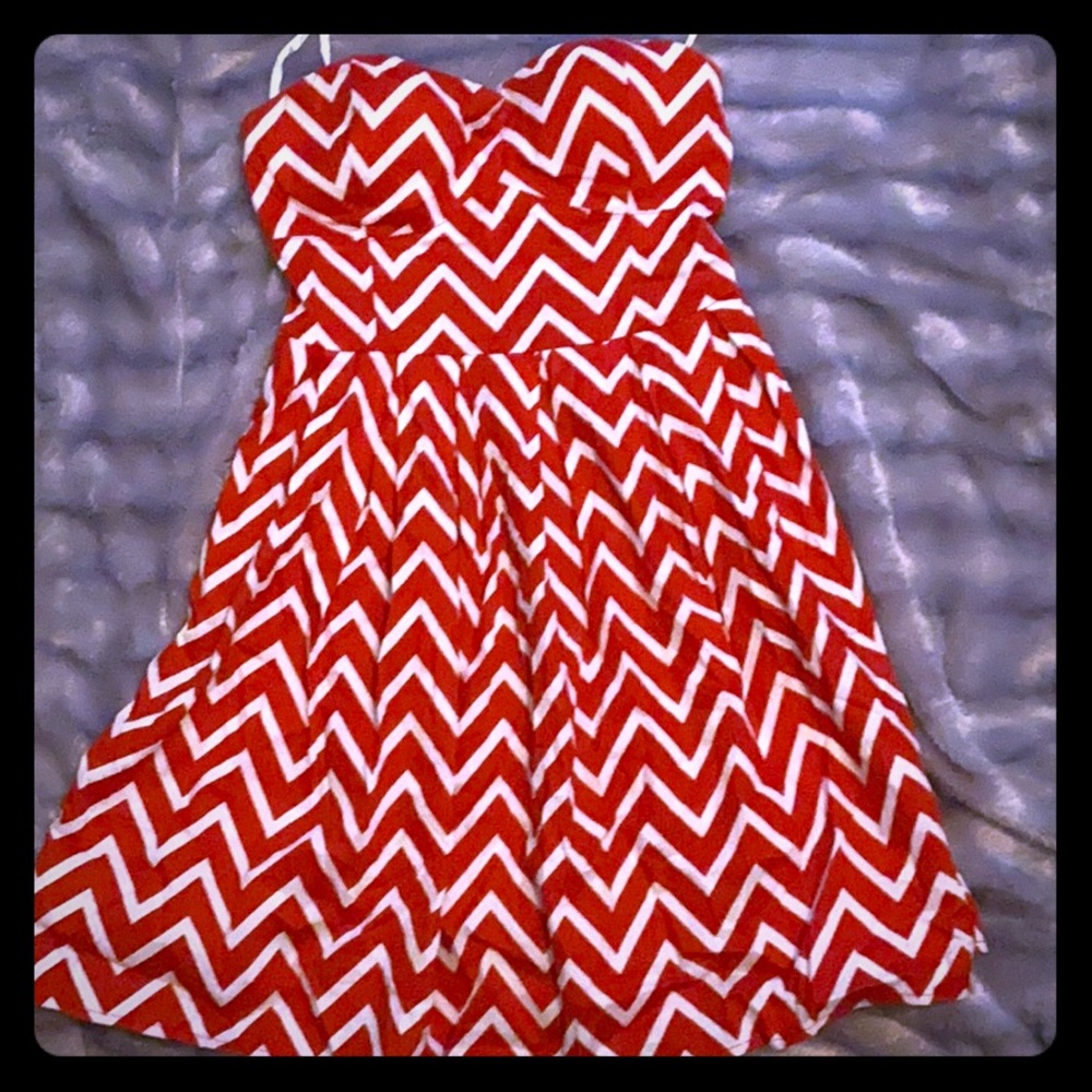 Strapless mini dress